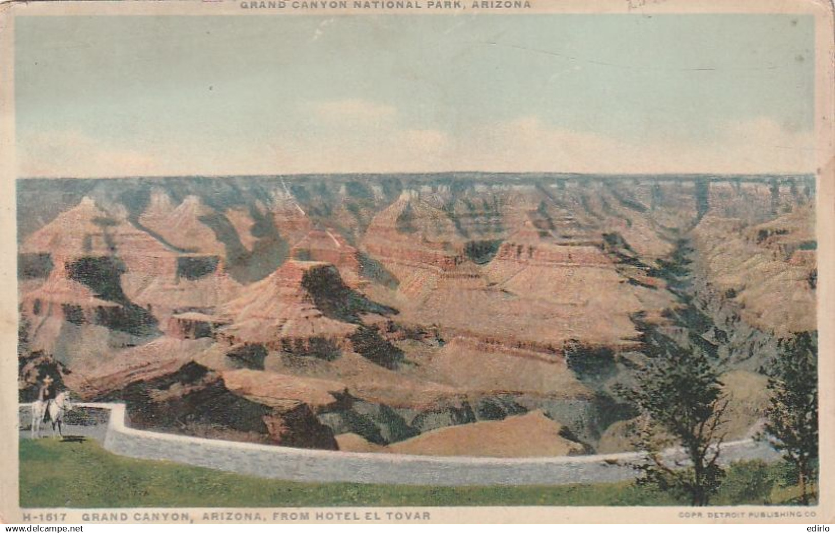 ***  AZ  ****   Gran Canyon Arizona from hôtel  El Tovar  unused TTB