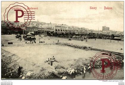 Azerbaiyan  BOULEVARD BAKOU  BAKY    russa rusia RUSSE RUSSIE