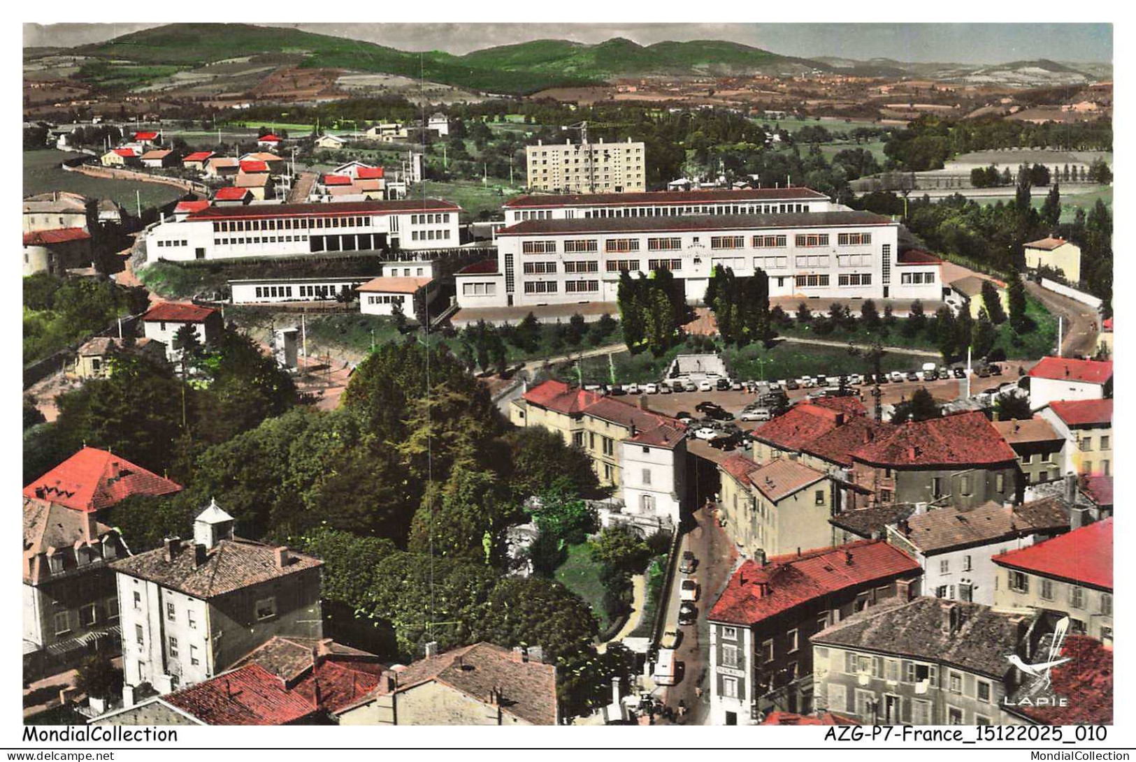 AZGP7-0566-69 - L'ABRESLE - En avion au-dessus - Le groupe scolaire