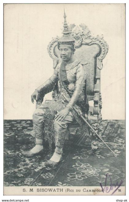 S769/ Sa Majesté Sisowath, roi du Cambodge Kambodscha AK 1907