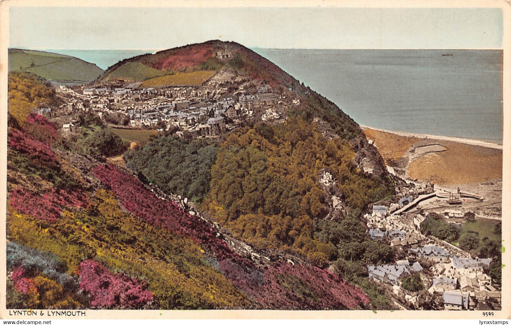 B007 England Lynton and Lynmouth vintage postcard