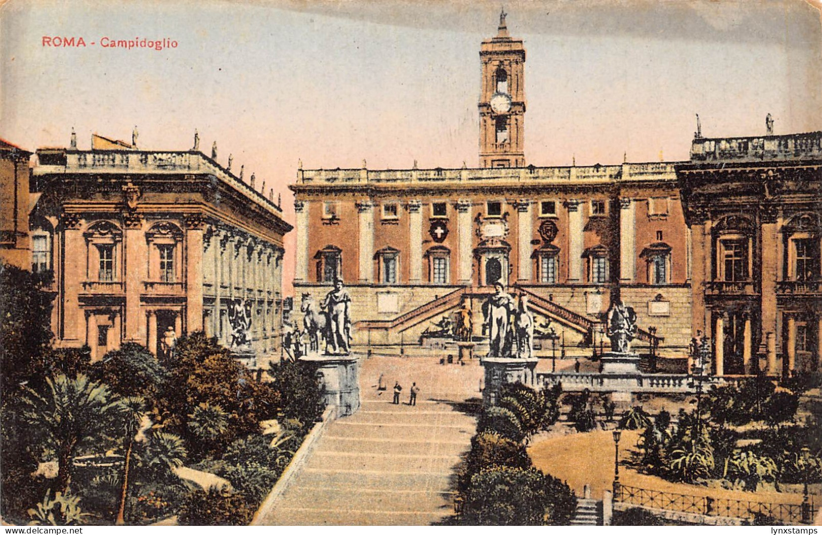 B027 Italy Roma Rome Campidoglio vintage postcard