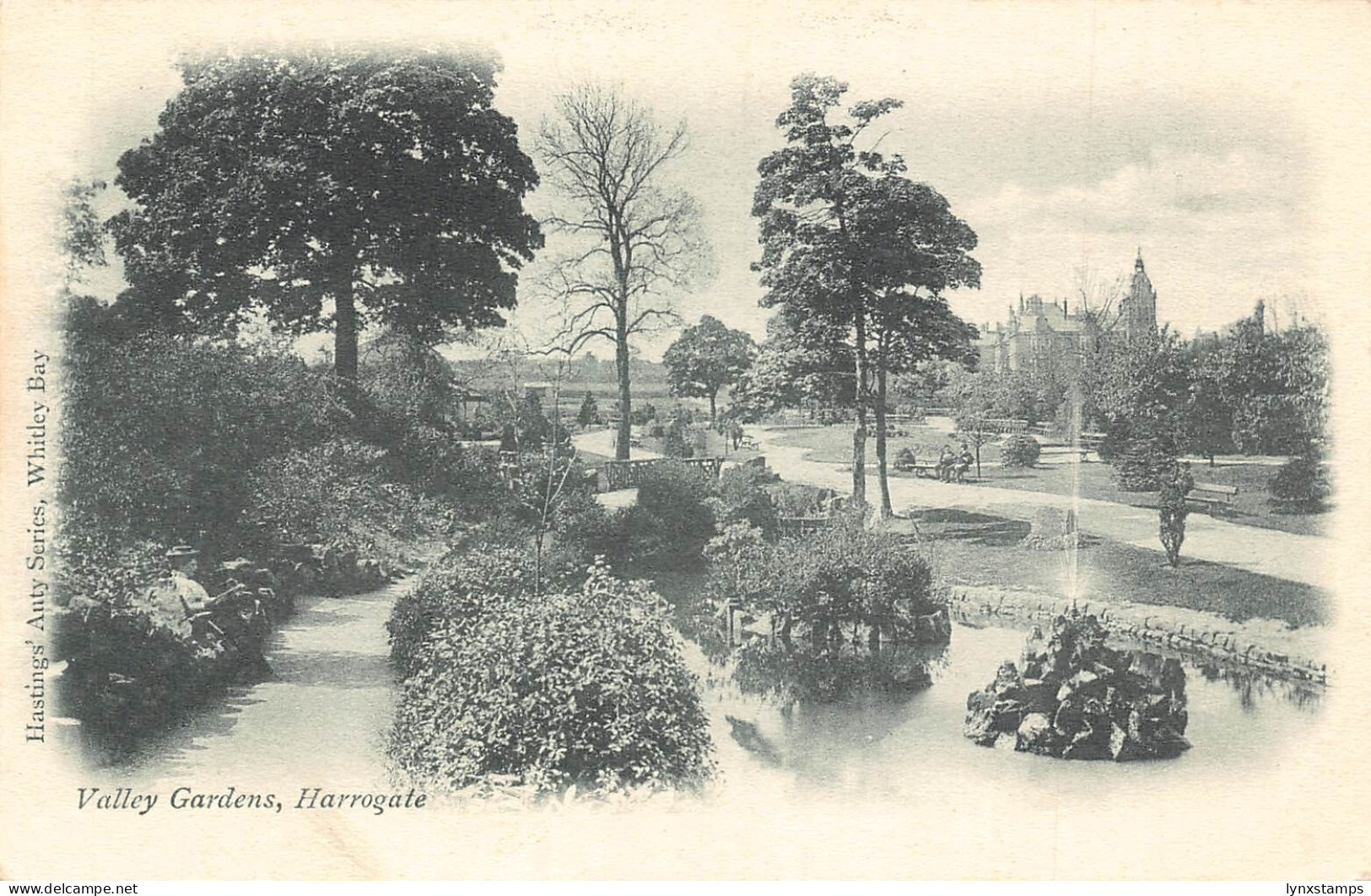B064 England Valley Gardens Harrogate vintage postcard