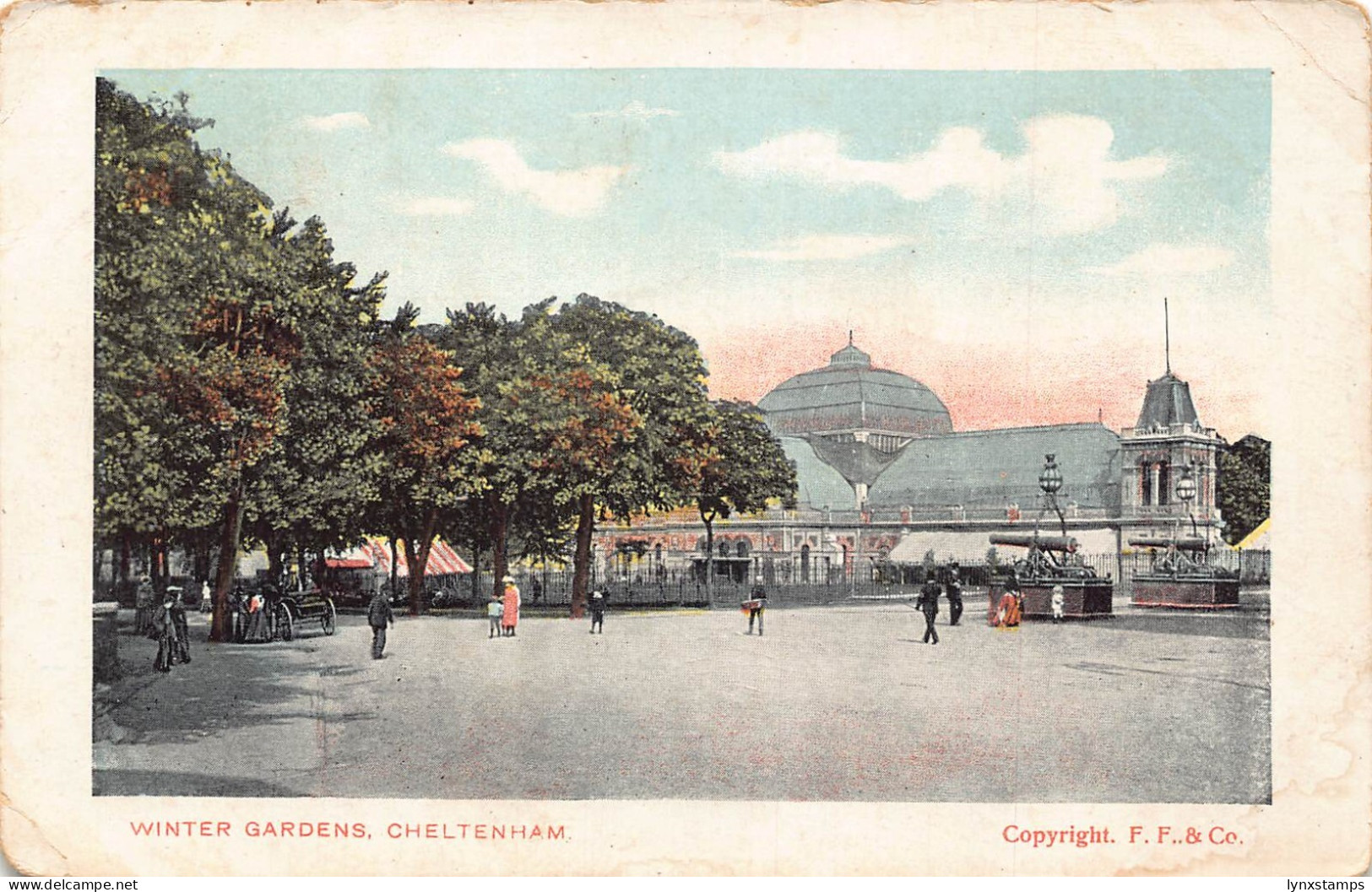B064 England Winter Gardens Cheltenham vintage postcard