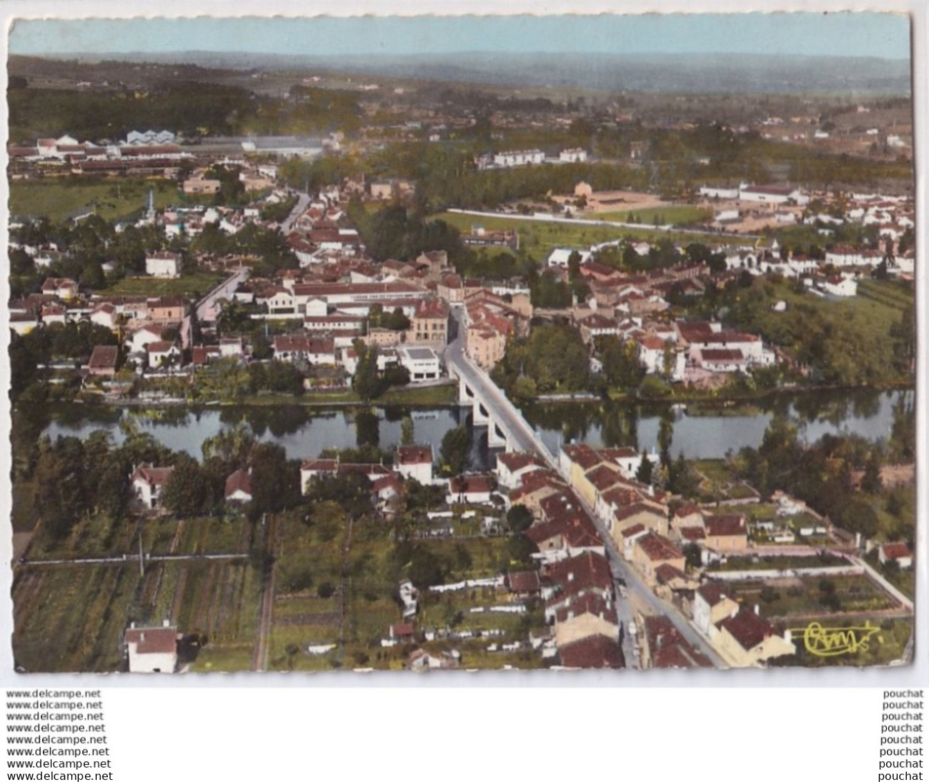 B10-47)  LIBOS - VUE AERIENNE SUR LIBOUSSOU ET PONT DE LIBOS - ( 2 SCANS )