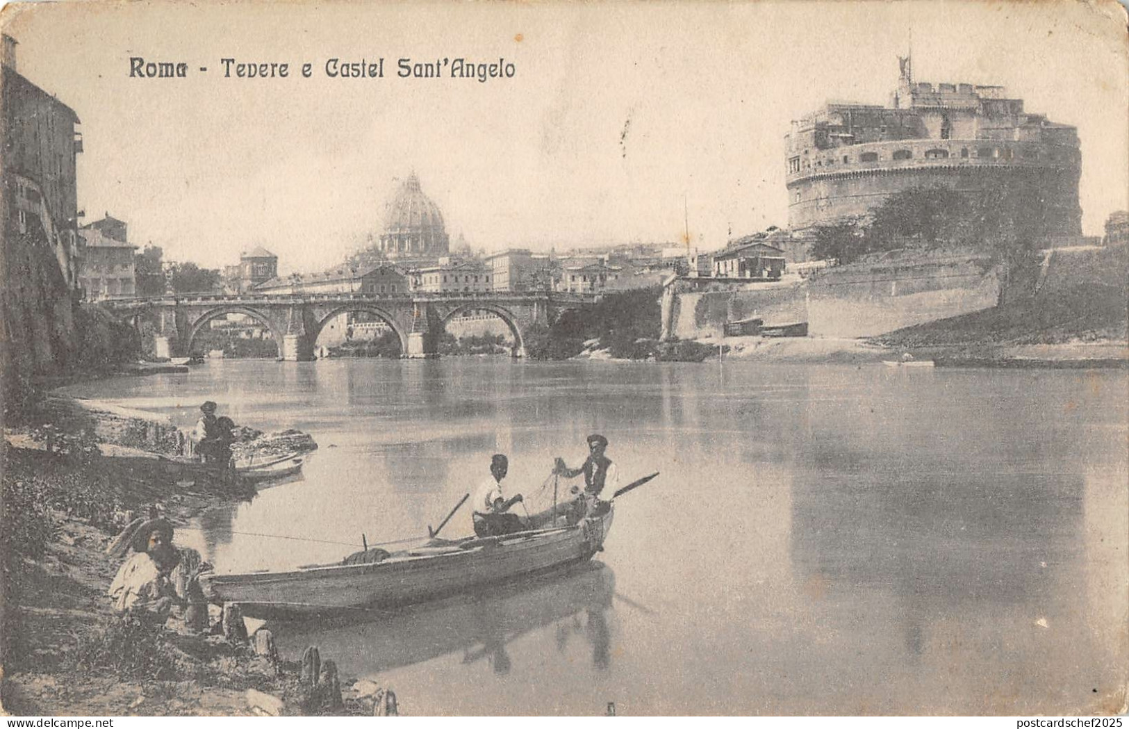 B105937 Italy Roma Tevere e Castel Sant'Angelo Bridge