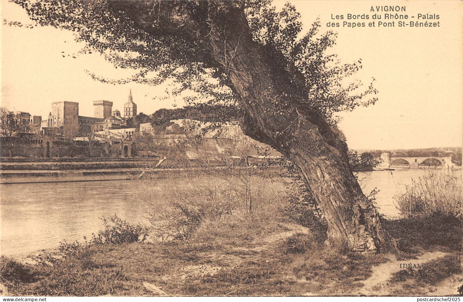 B106555 France Avignon les Bords du Rhone, palais des Papes Pont