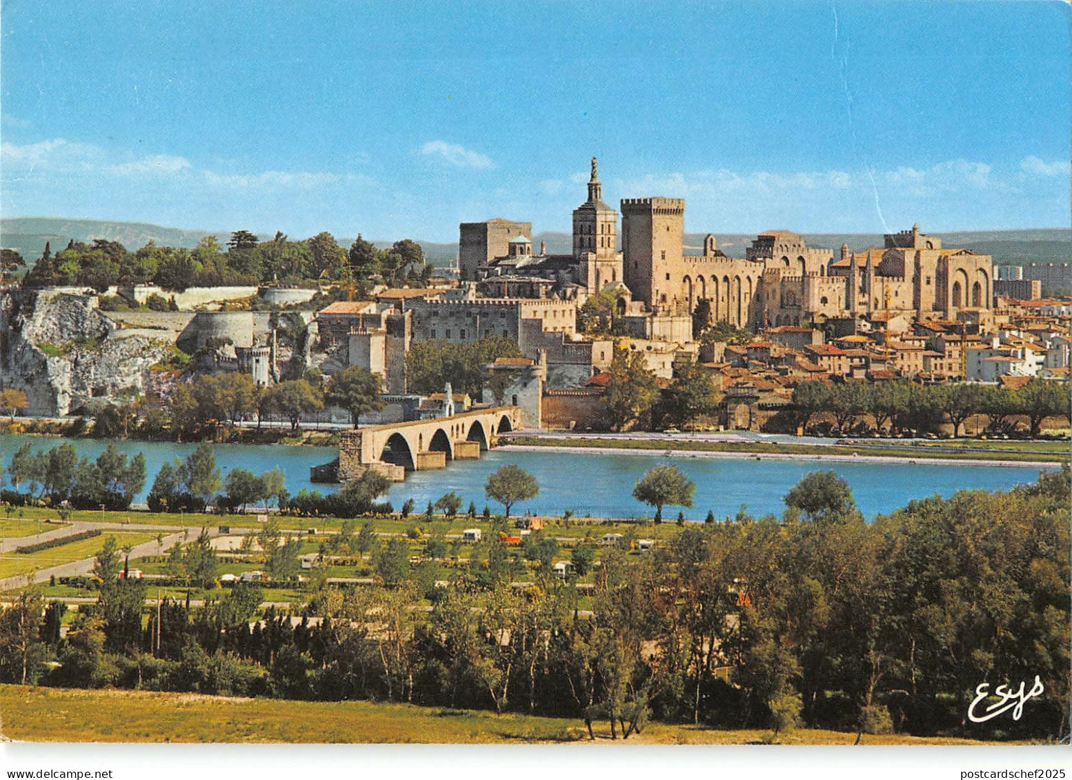B110027 France Avignon Le Pont Saint Benezet Palais des Papes Bridge