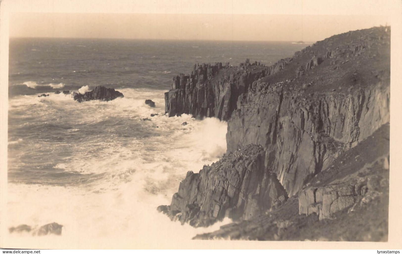 B128 England Land's End RPPC vintage postcard
