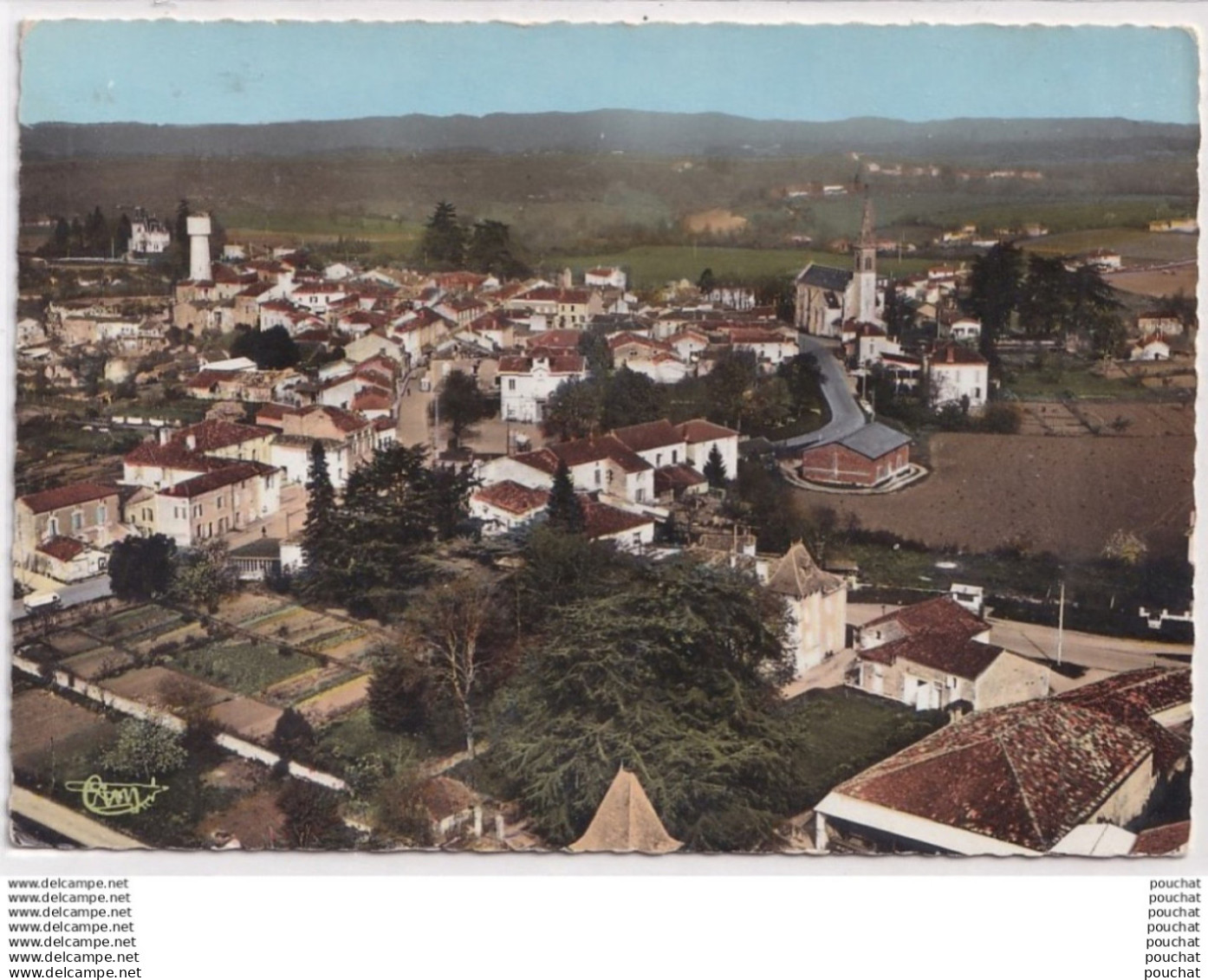 B14-47) LAROQUE TIMBAUT (LOT ET GARONNE) VUE PANORAMIQUE AERIENNE - ( 2 SCANS )