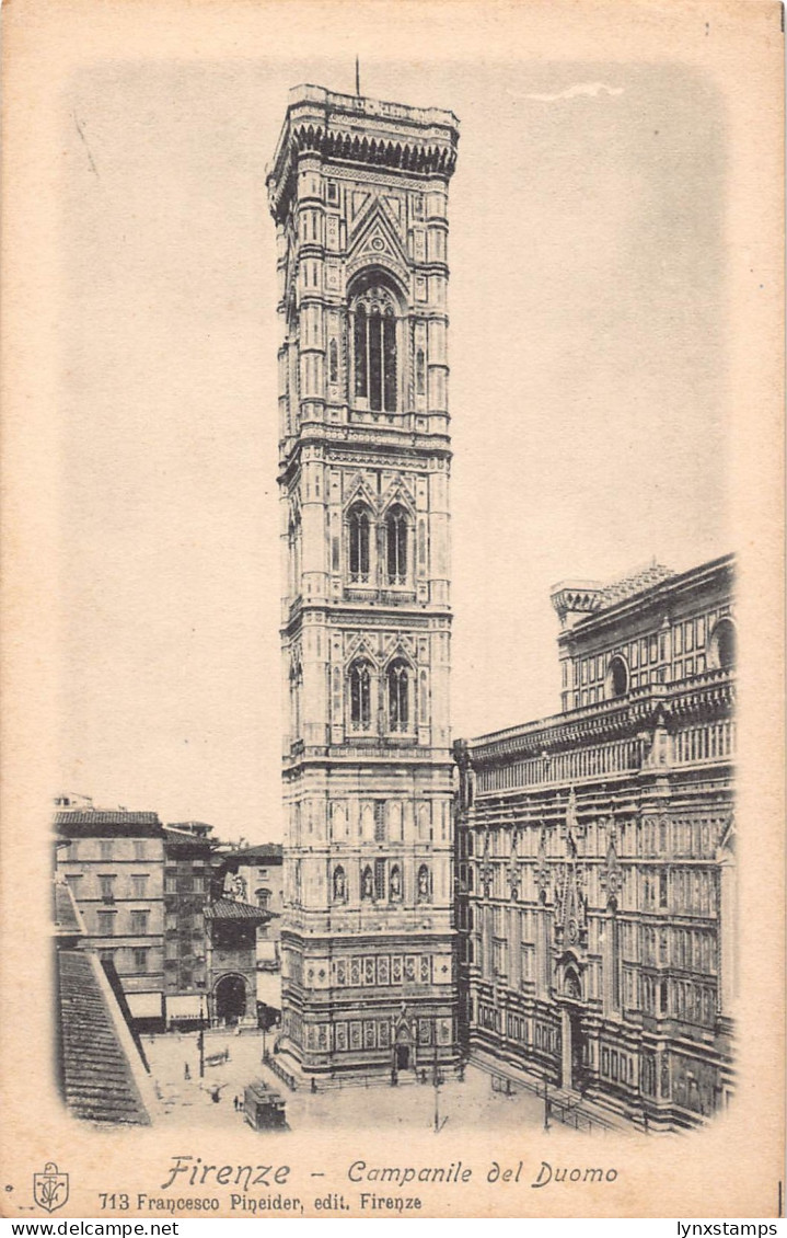 B147 Italy Firenze Florence Campanile del Duomo Tower postcard