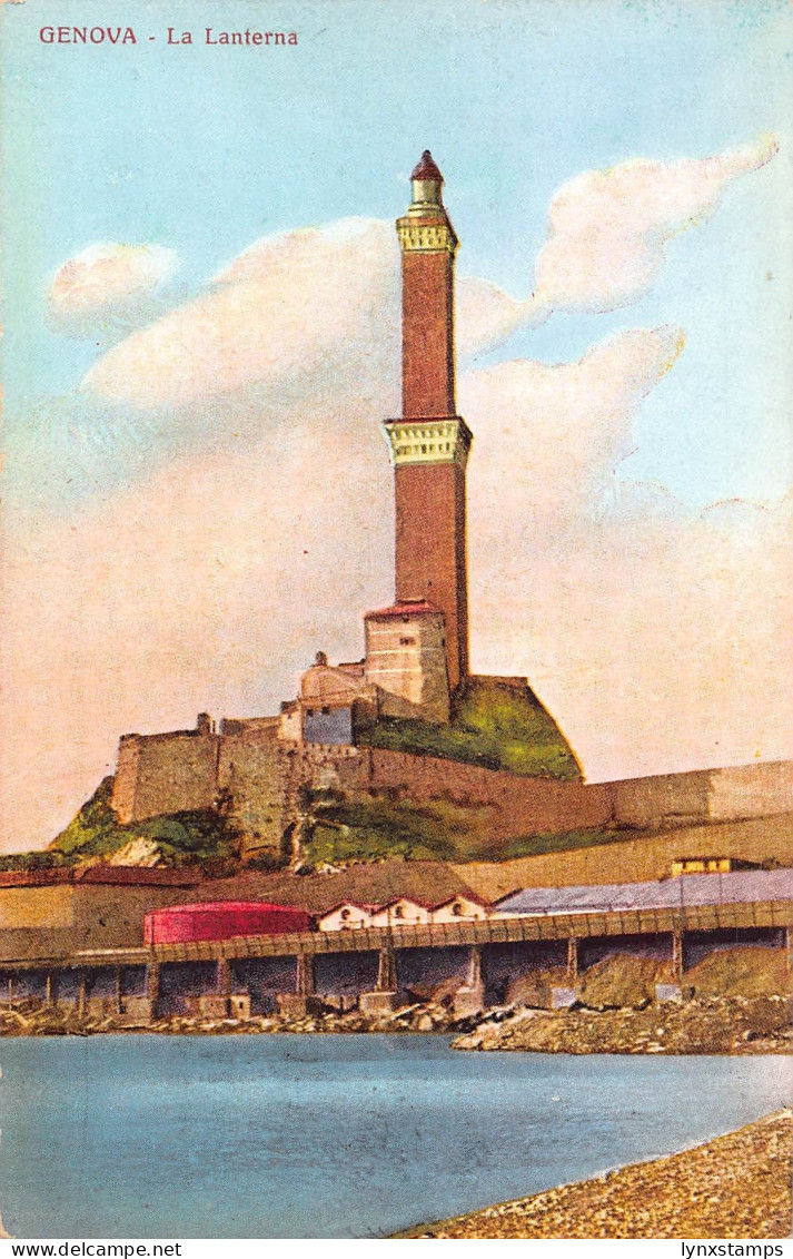 B148 Italy Genova Genoa Laterna Lighthouse vintage postcard