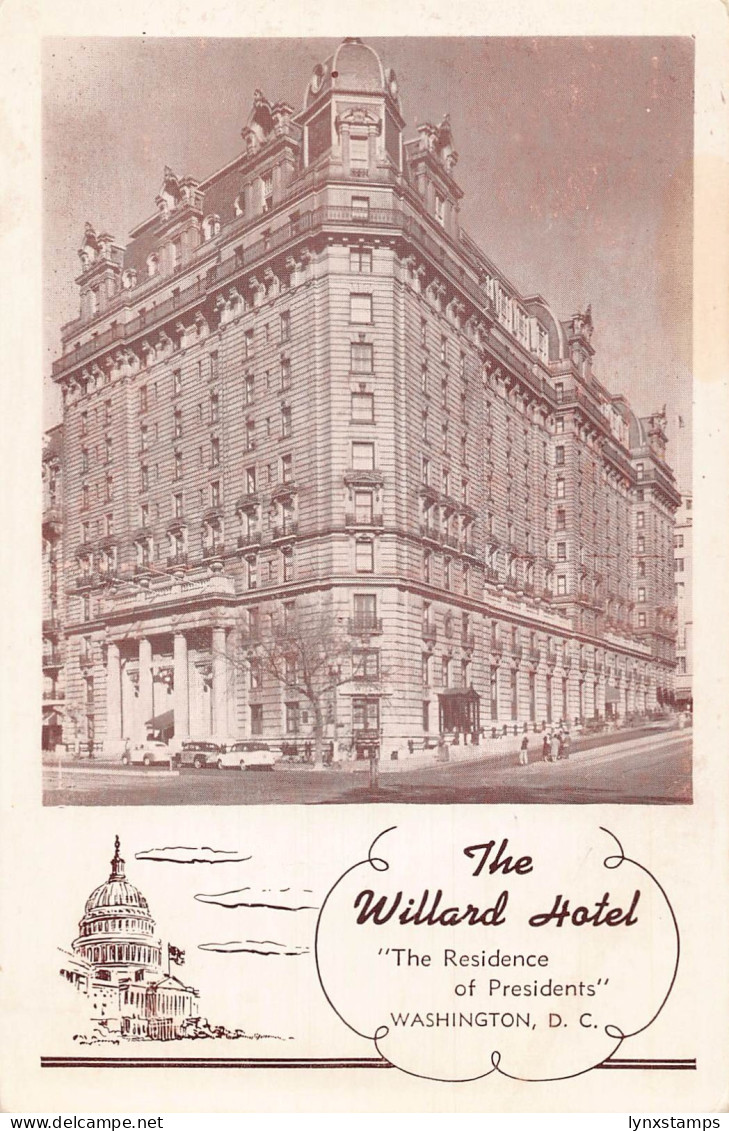 B184 US The Willard Hotel Residence of Presidents Washington DC postcard