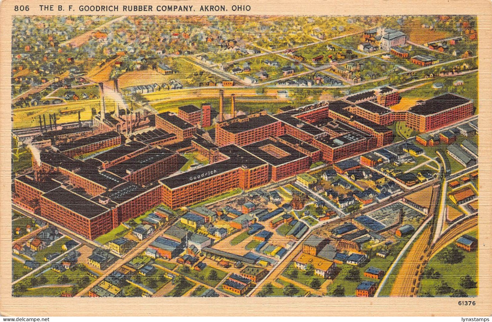 B187 US Industrial The BF Goodrich Rubber Company Akron Ohio postcard