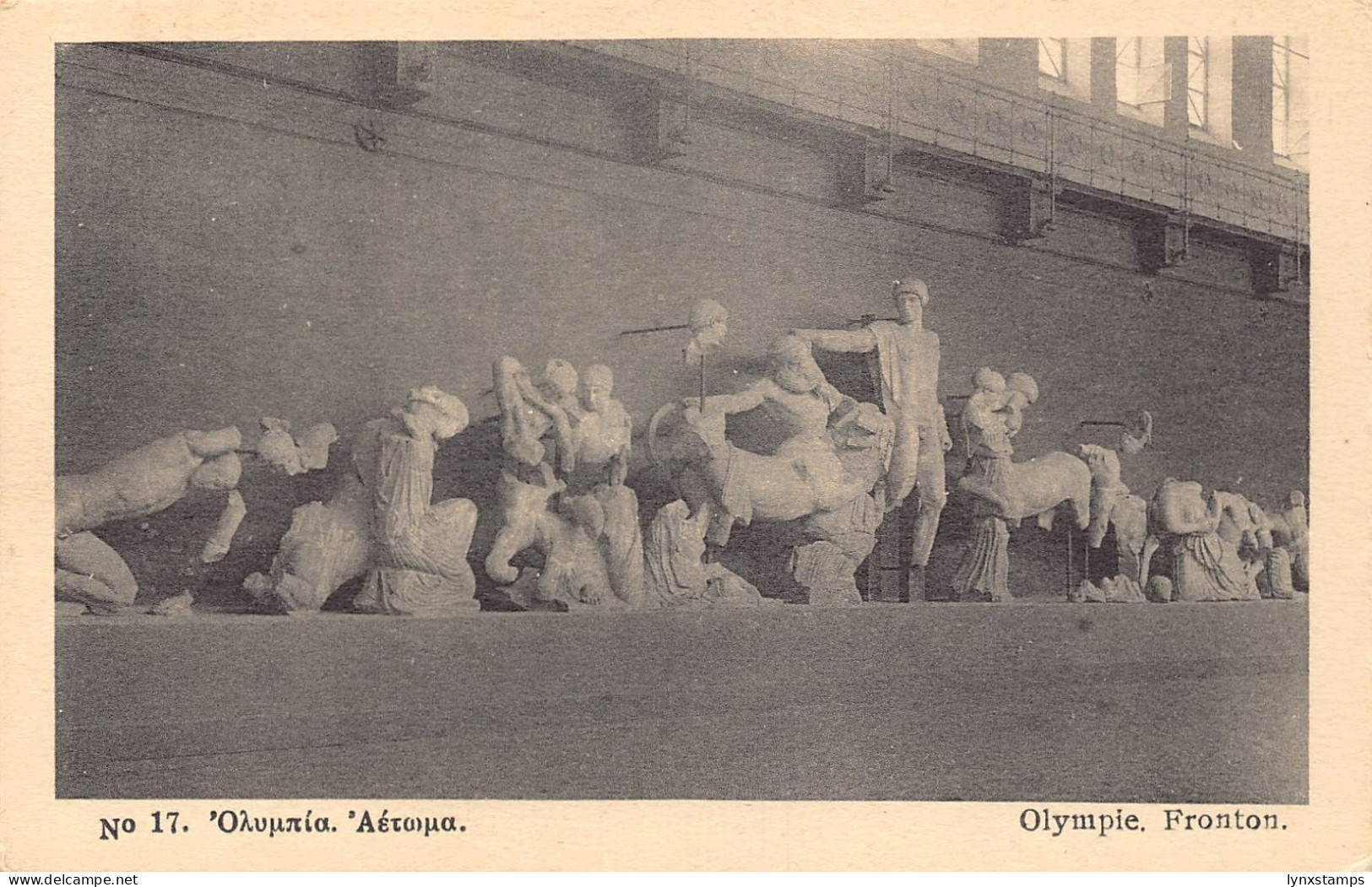 B217 Greece Olympie Fronton Statues vintage postcard