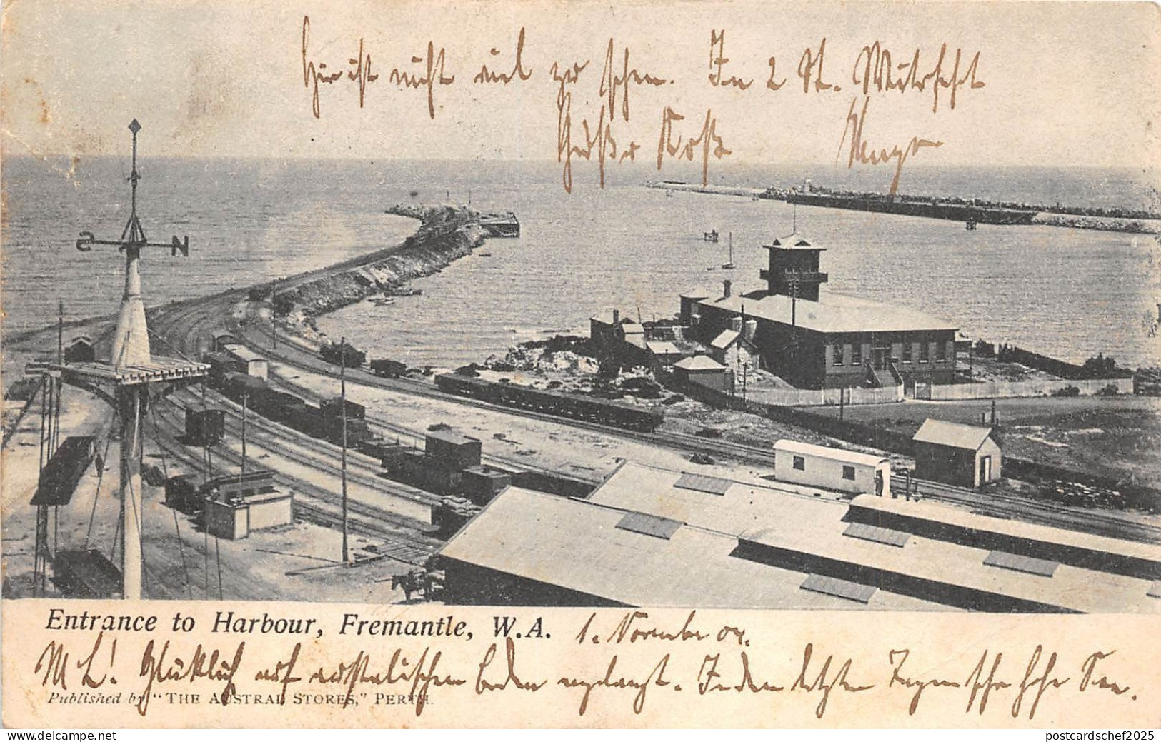 B29218 Entrance to Harbour Fremantle W.A australia