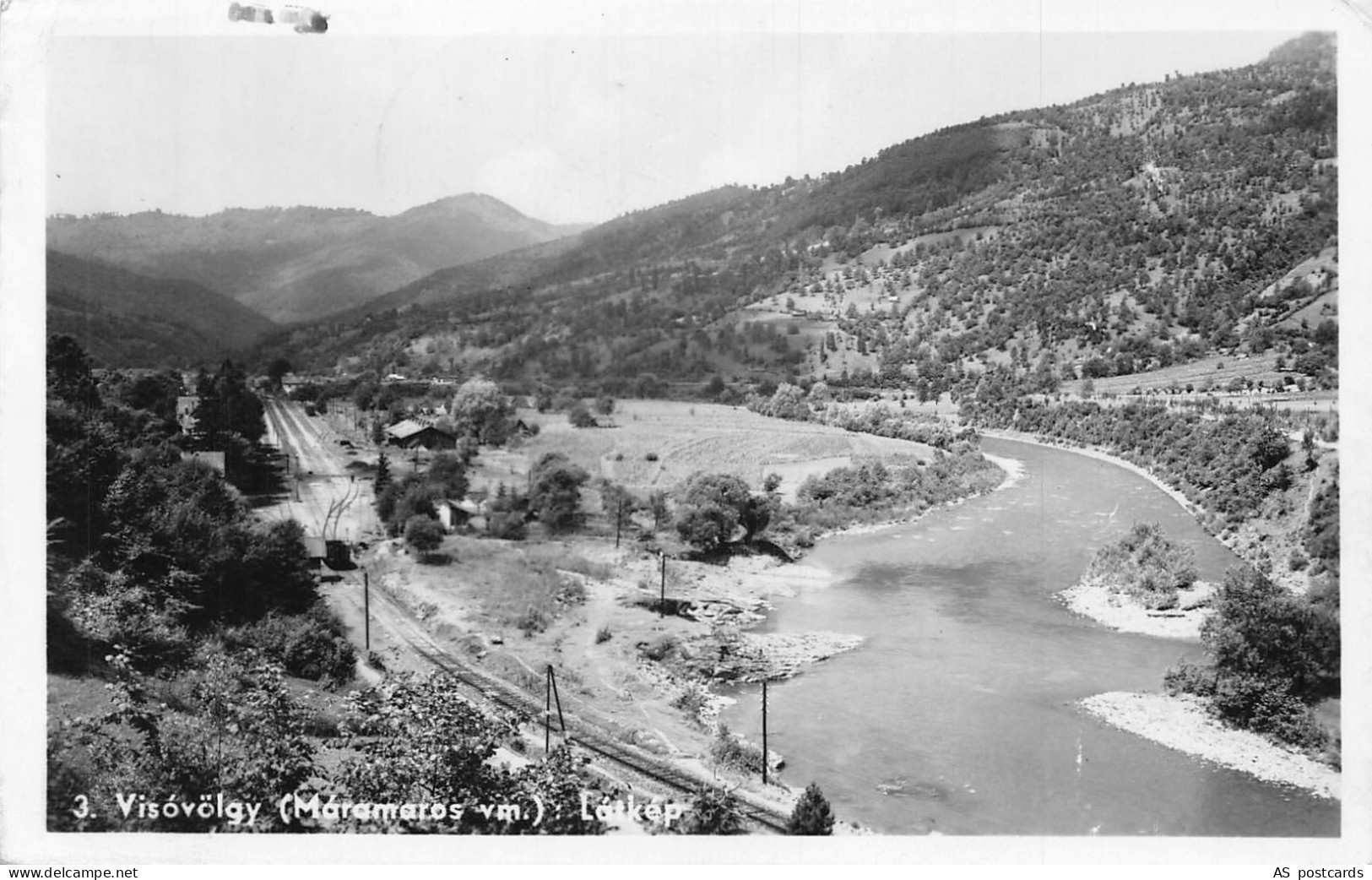 B324 Romania 1944 Visovolgy Maramaros Viseu Maramures Railway RPPC postcard
