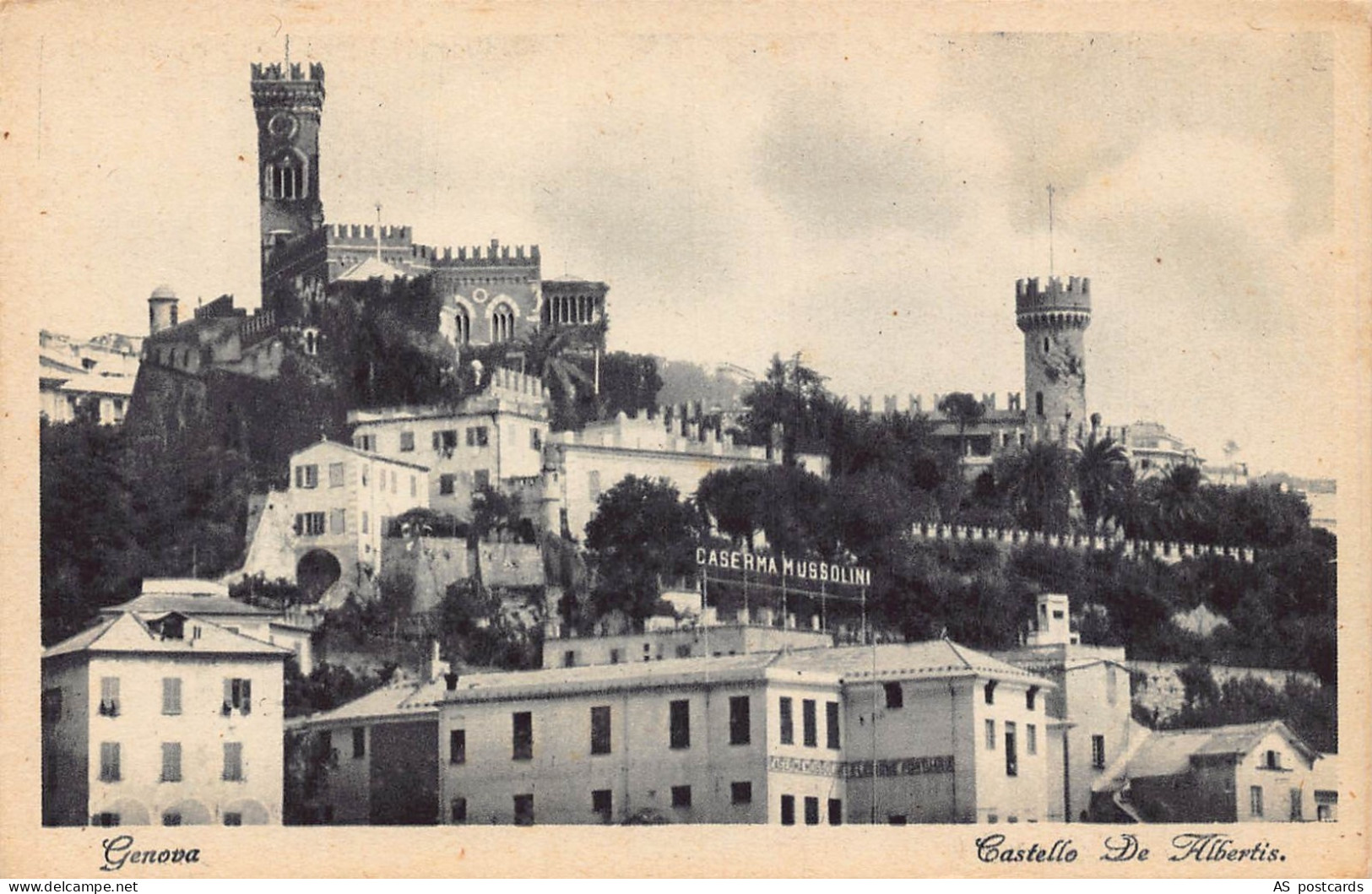 B330 Italy Genova Genoa Castello de Albertis Castle vintage postcard