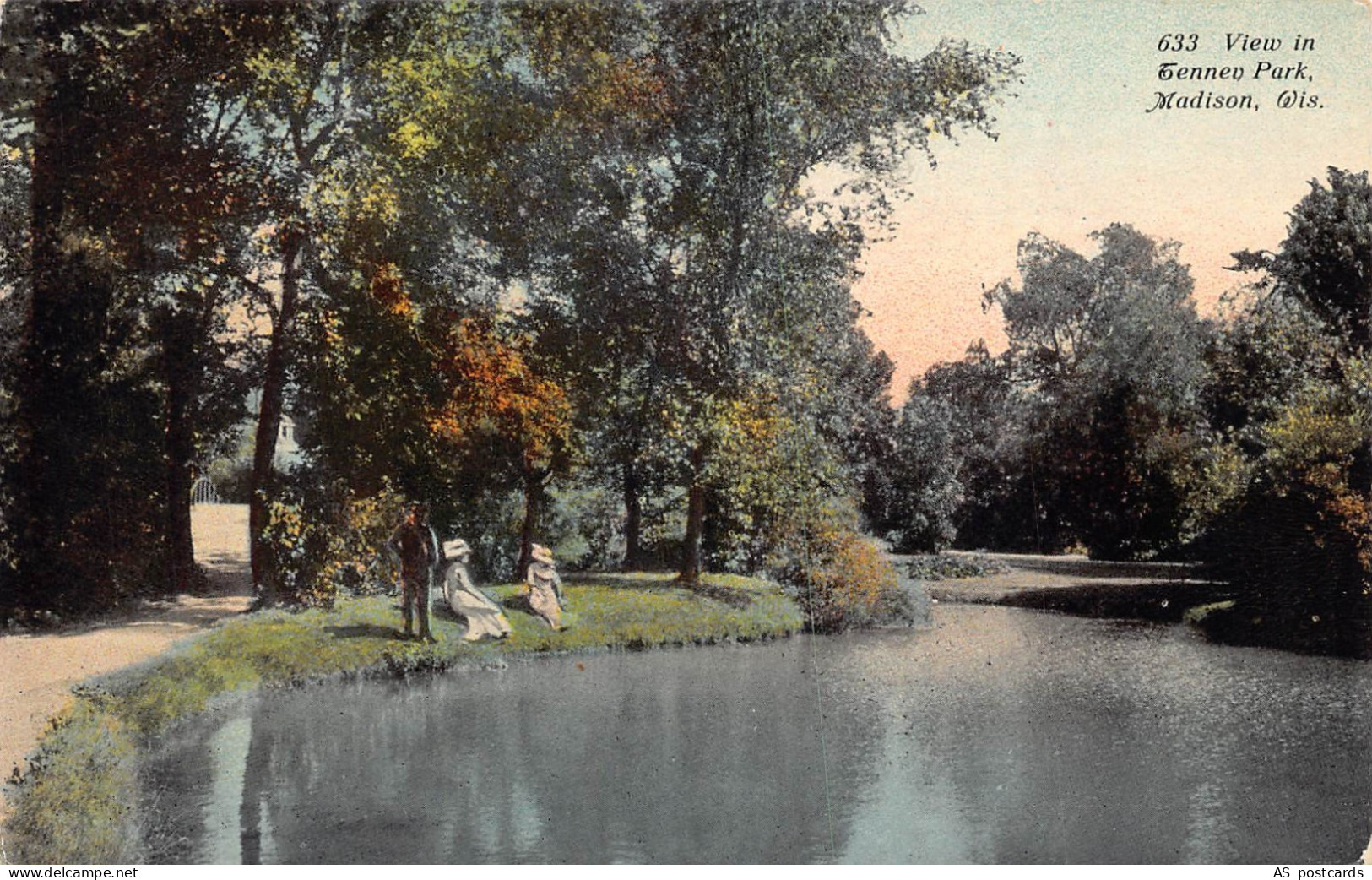 B346 US View in Tennev Park Madison Wisconsin postcard