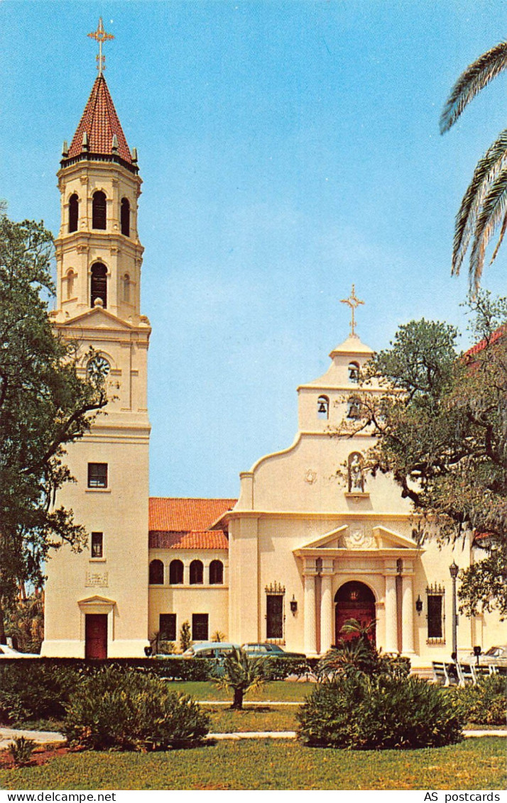 B347 US Roman Catholic Cathedral St Augustine Florida postcard
