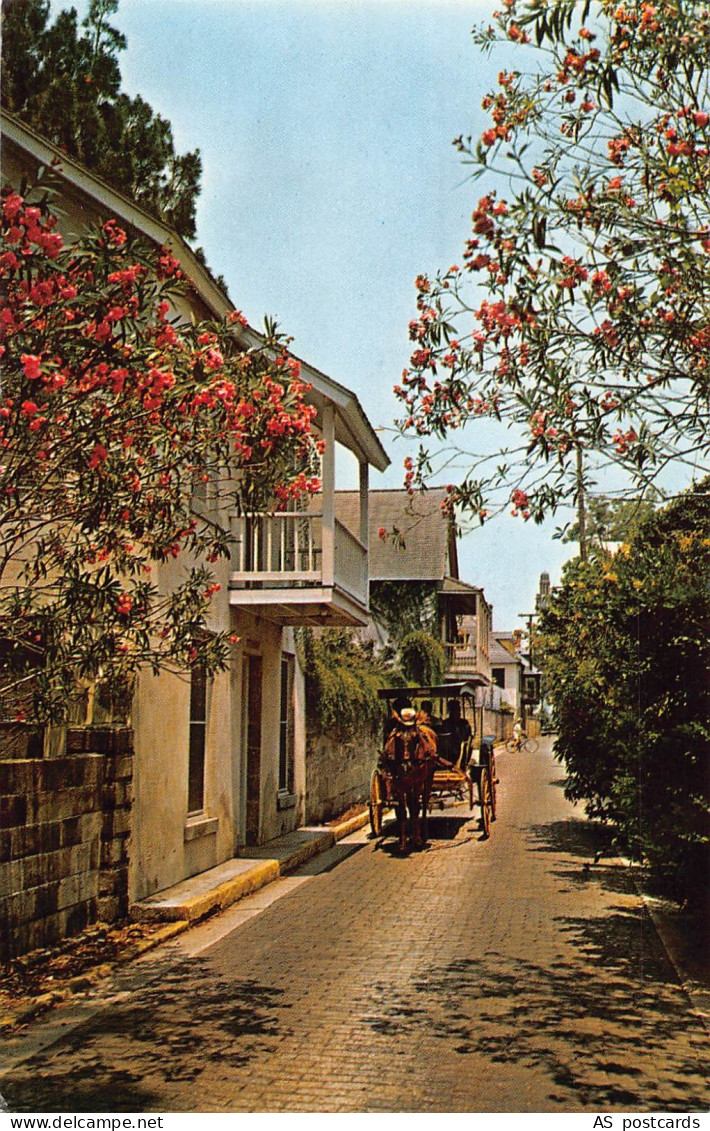 B347 US St Augustine Florida Historical Aviles Street postcard