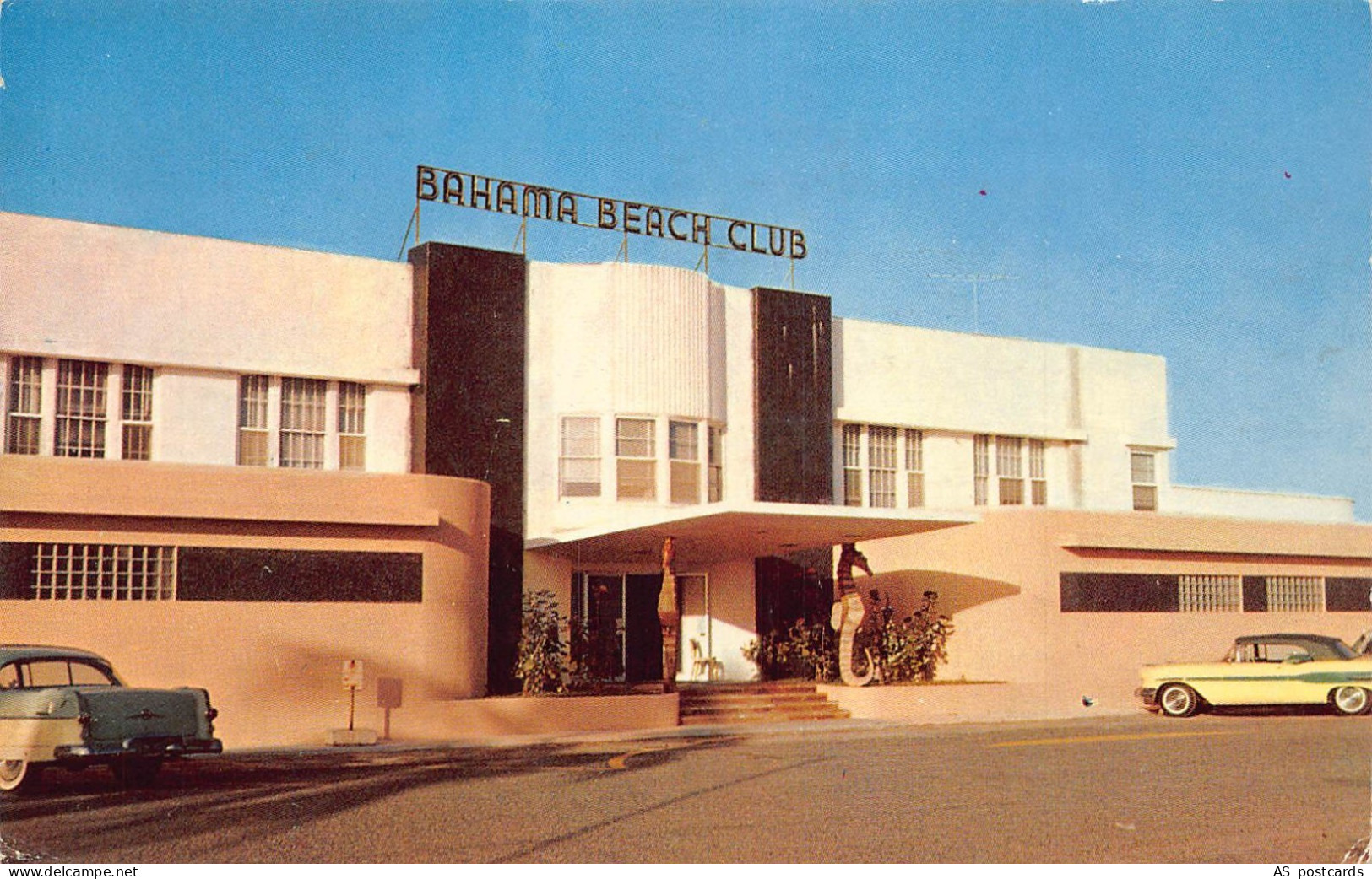 B353 US 1963 Indialantic Florida Bahama Beach Club vintage postcard