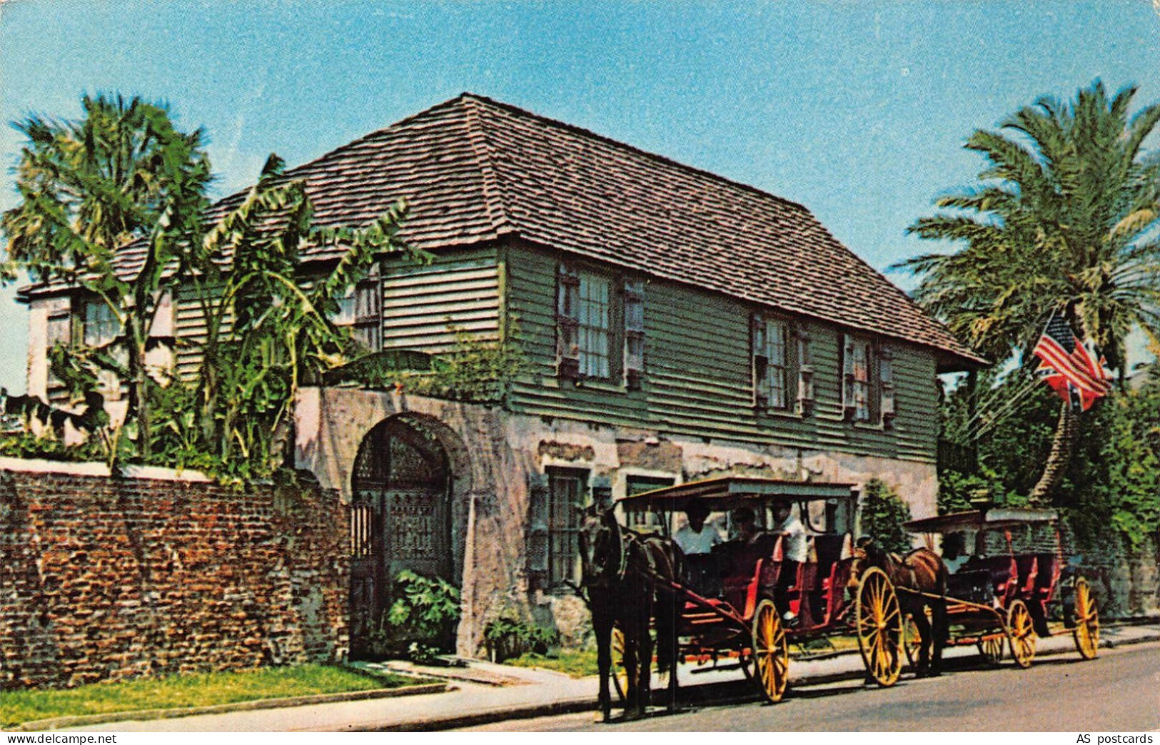 B353 US Oldest House in St Augustine Florida vintage postcard