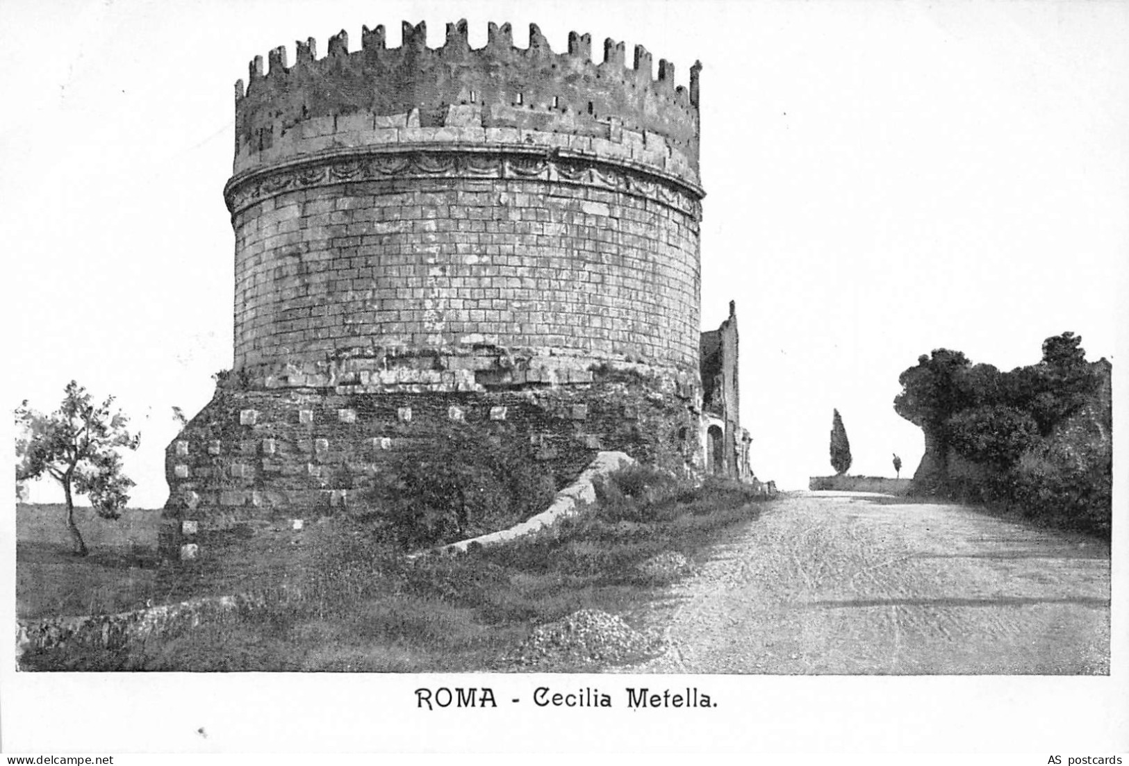 B362 Italy Roma Rome Cecilia Metella vintage postcard