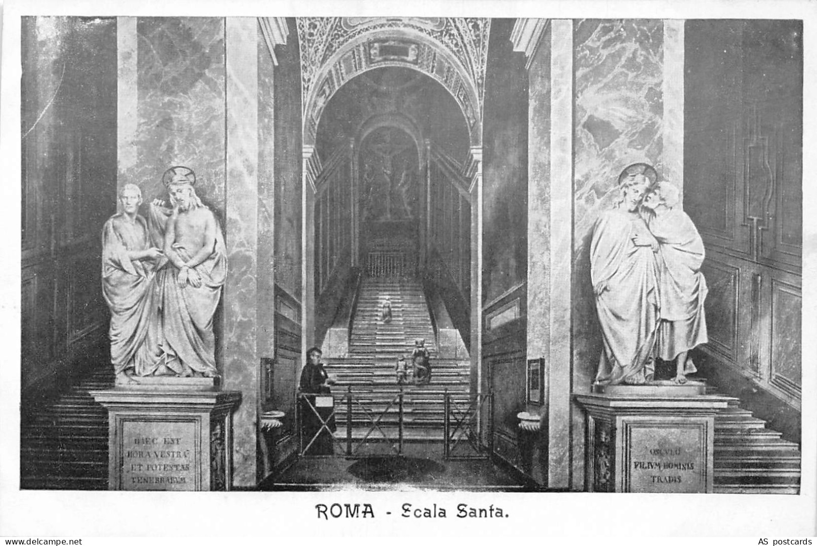 B367 Italy Rome Roma Scala Santa vintage postcard