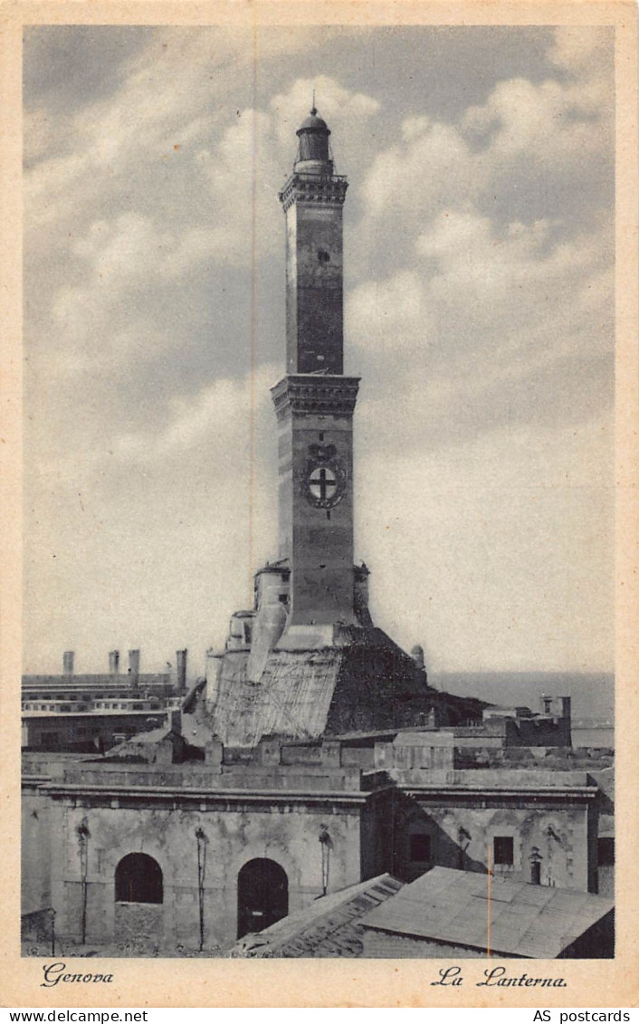 B375 Italy Genoa Genova La Lanterna Tower vintage postcard