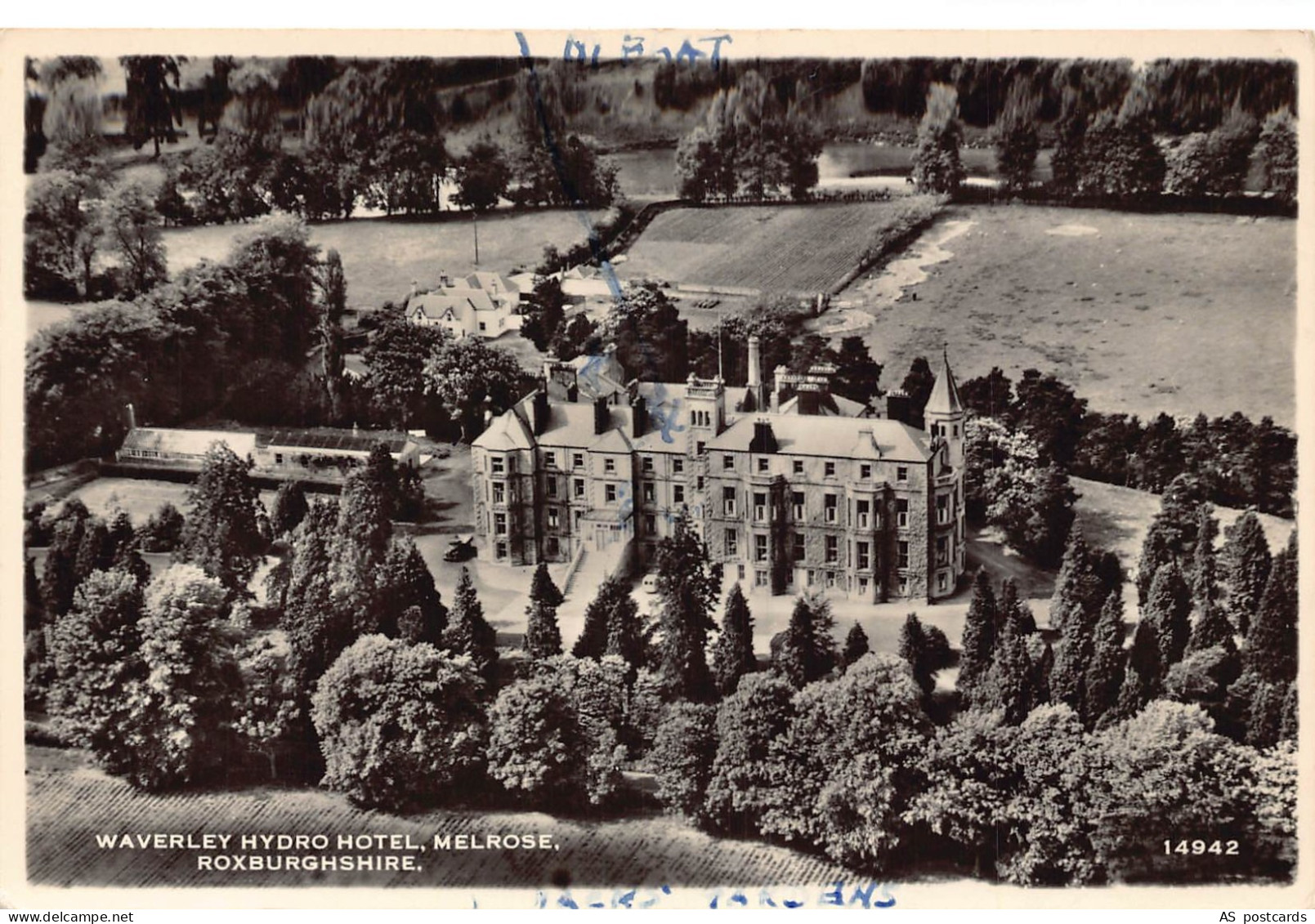 B382 Scotland Roxburghshire Waverley Hydro Hotel Melrose RPPC postcard