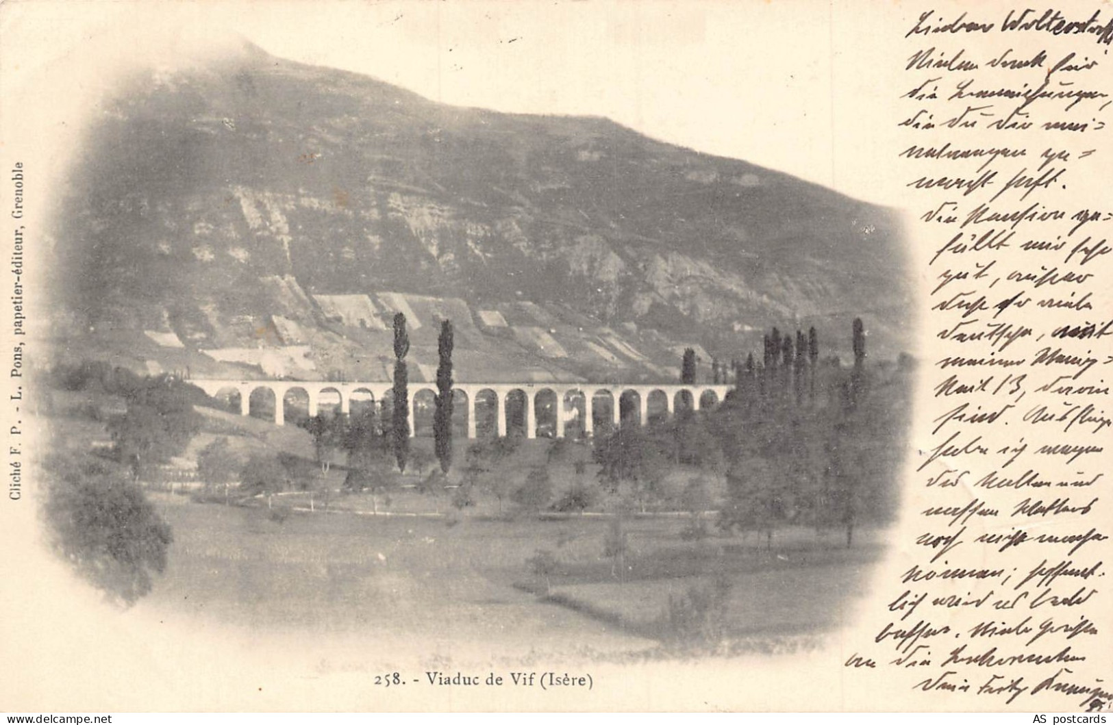 B506 France 1902 Viaduct de Vif vintage postcard