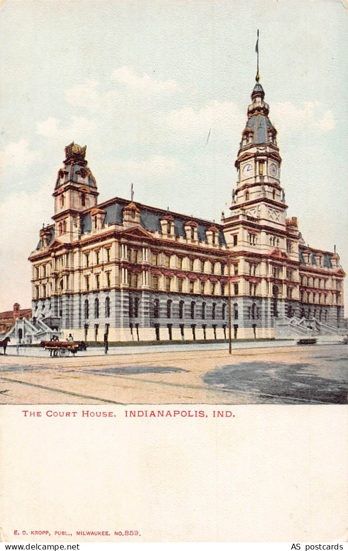 B509 US Court House Indianapolis Indiana vintage postcard