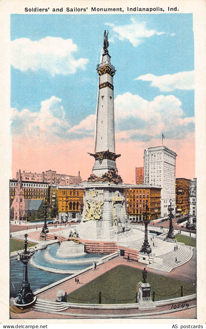 B511 US Soldiers and Sailors Monument Indianapolis Indiana postcard