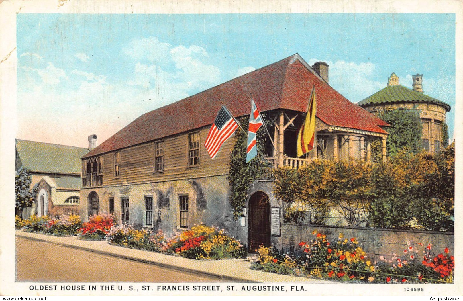 B513 US Oldest House in US St Francis Street St Augustine Florida postcard