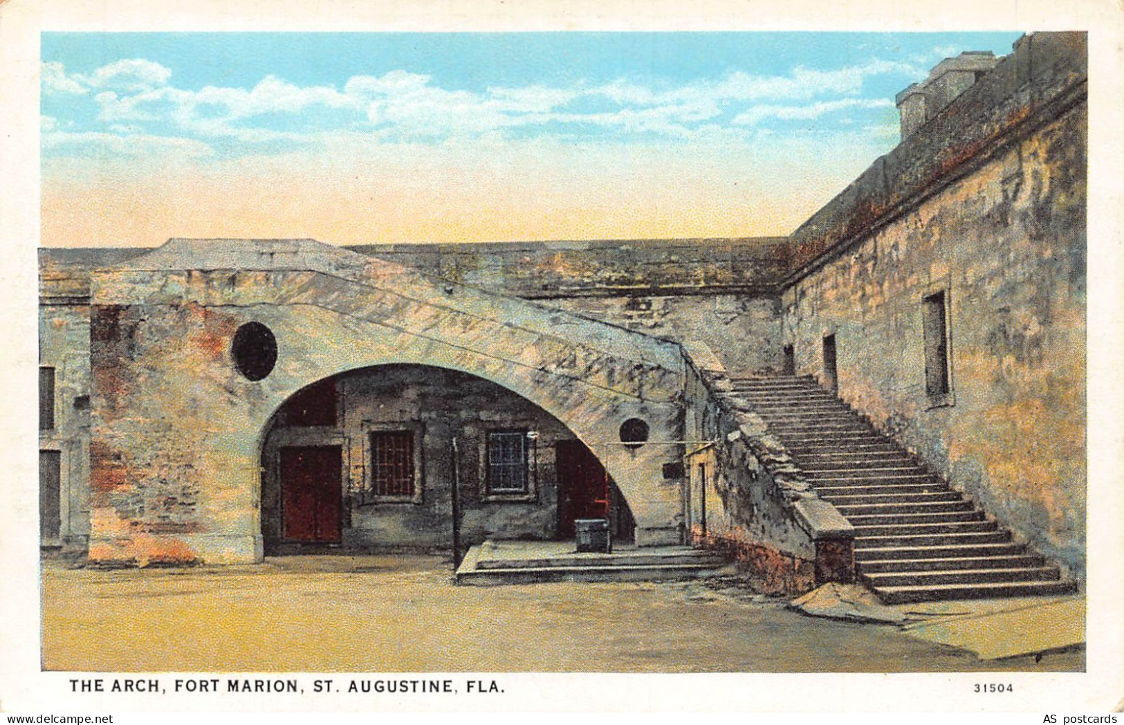 B513 US The Arch Fort Marion St Augustine Florida postcard