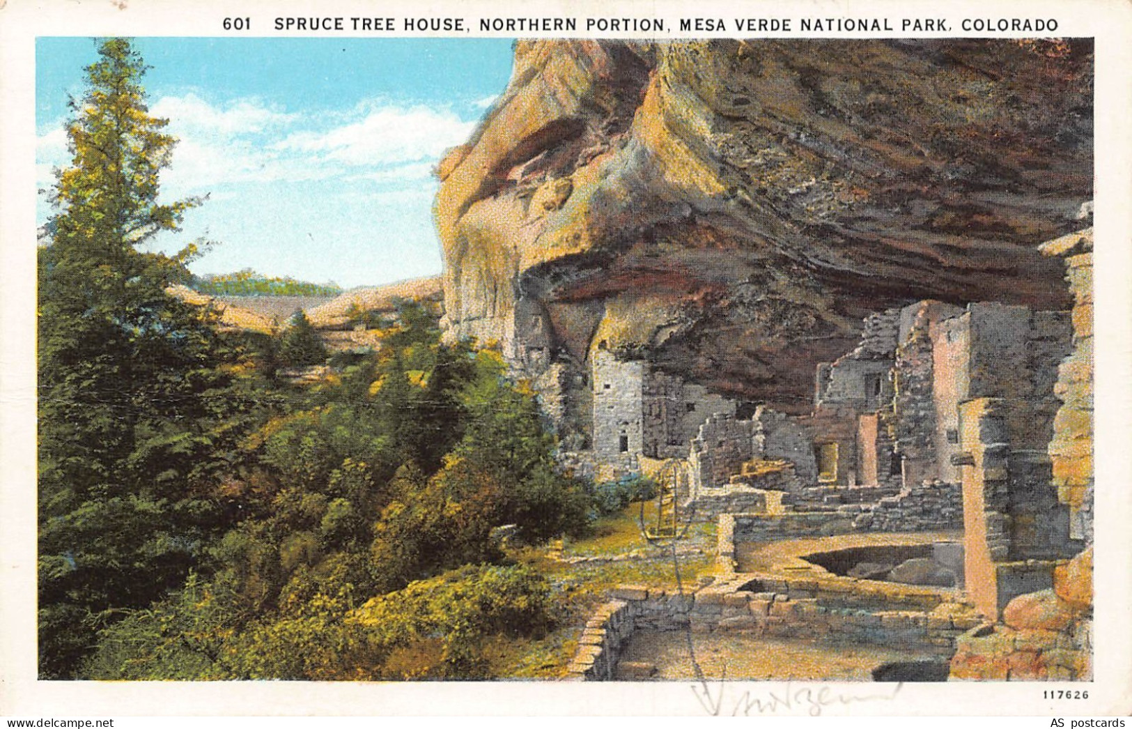 B514 US Spruce Tree House Mesa Verde National Park Colorado postcard