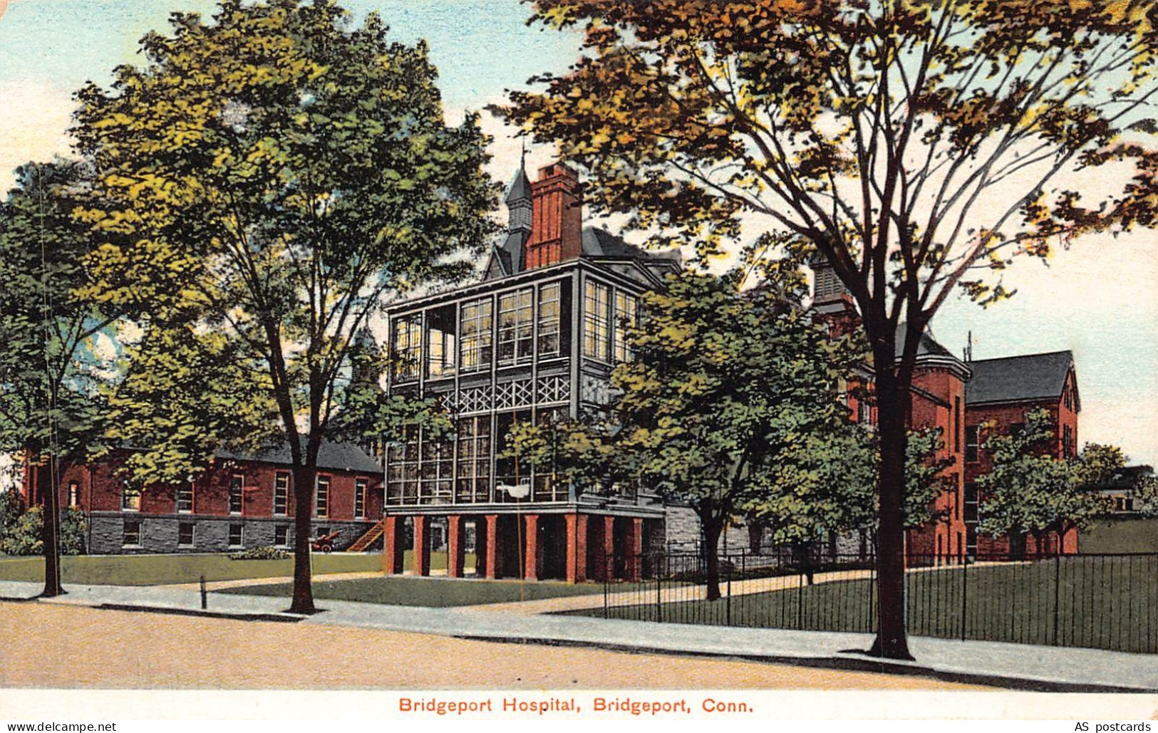 B520 US Bridgeport Hospital Connecticut vintage postcard