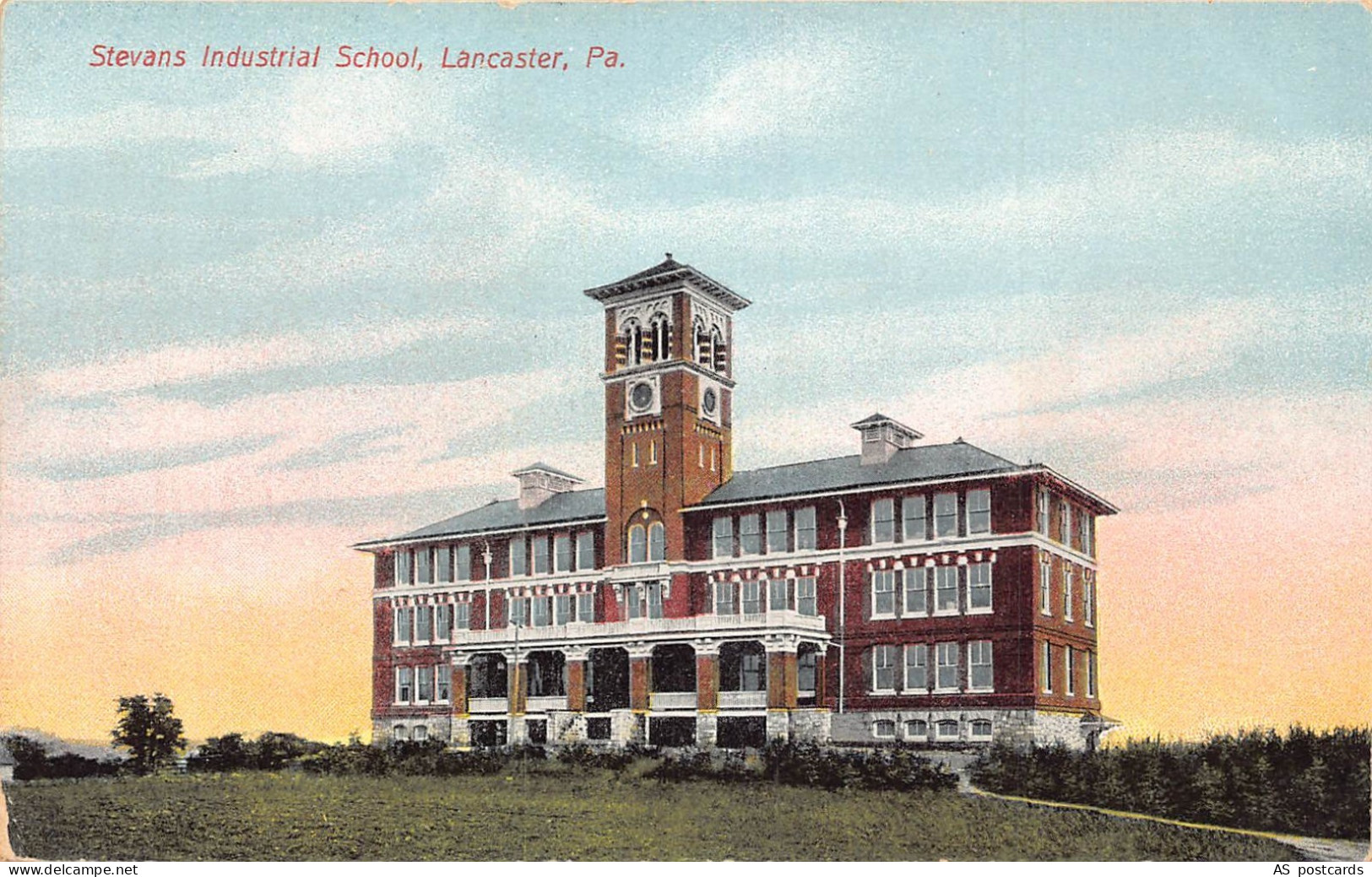 B524 US Stevans Industrial School Lancaster Pennsylvania vintage postcard