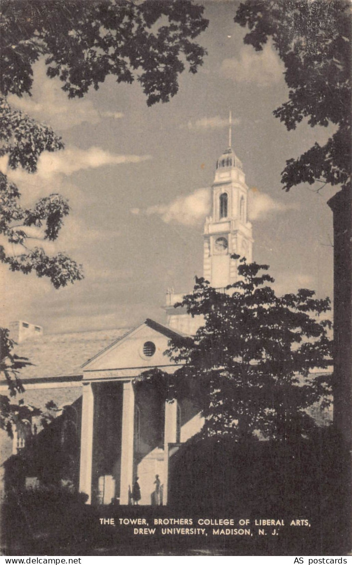 B534 US Tower Brothers College Liberal Arts Drew Uni Madison New Jersey postcard