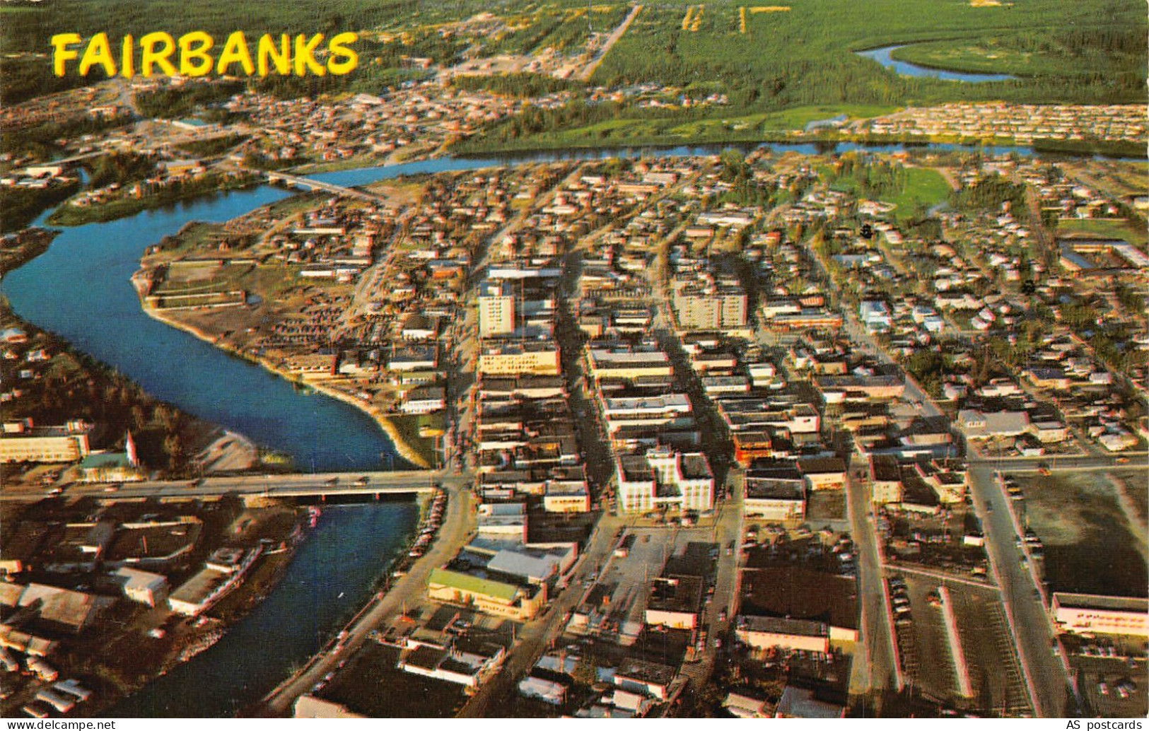 B536 US Fairbanks General View Alaska postcard