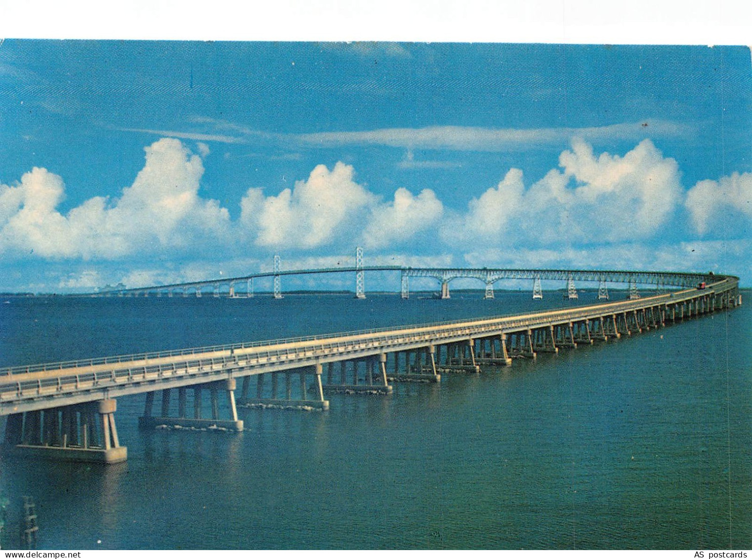 B542 US Maryland Chesapeake Bay Bridge vintage postcard