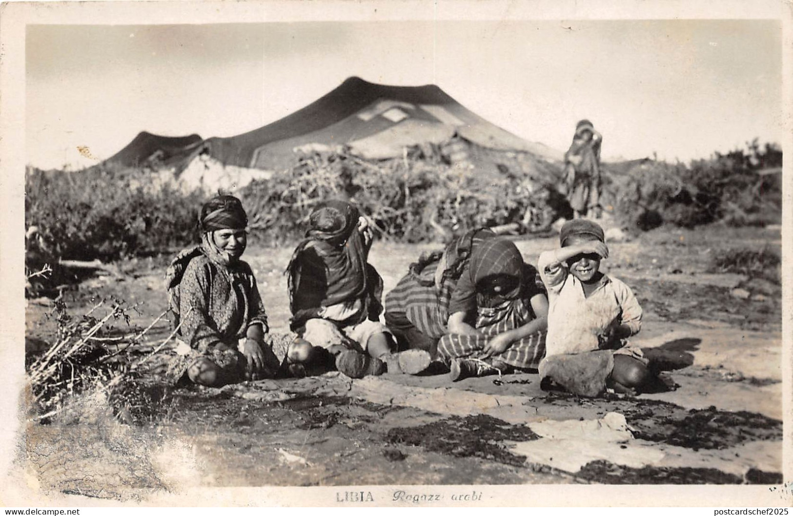 B58273 Libia tripolitania Ragazzi arabi