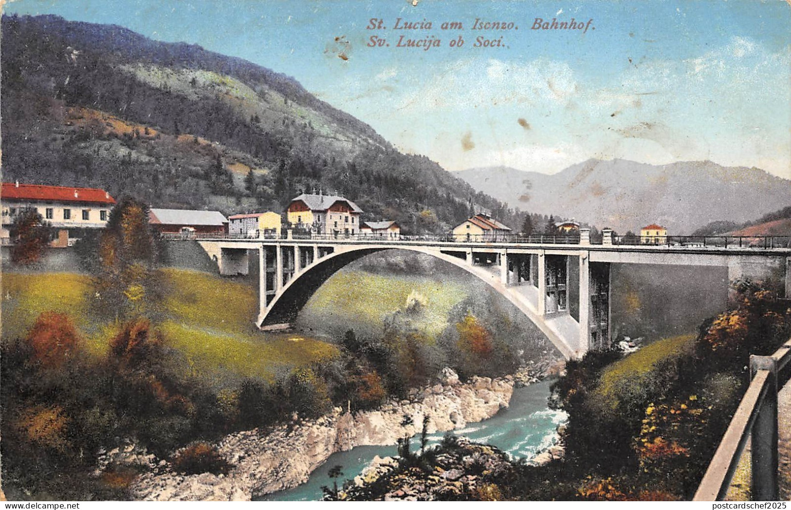 B58856 St Lucia am Isonzo Bahnhof slovenia