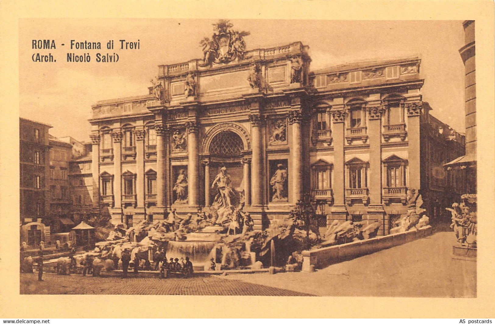 B604 Italy Rome Roma Fontana di trevi vintage postcard