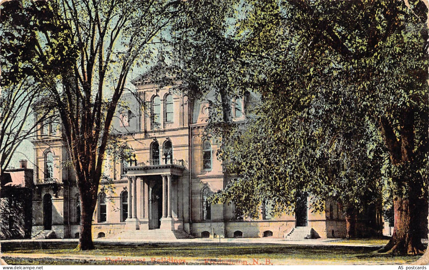 B649 Canada 1909 Fredericton Parliament Building vintage postcard