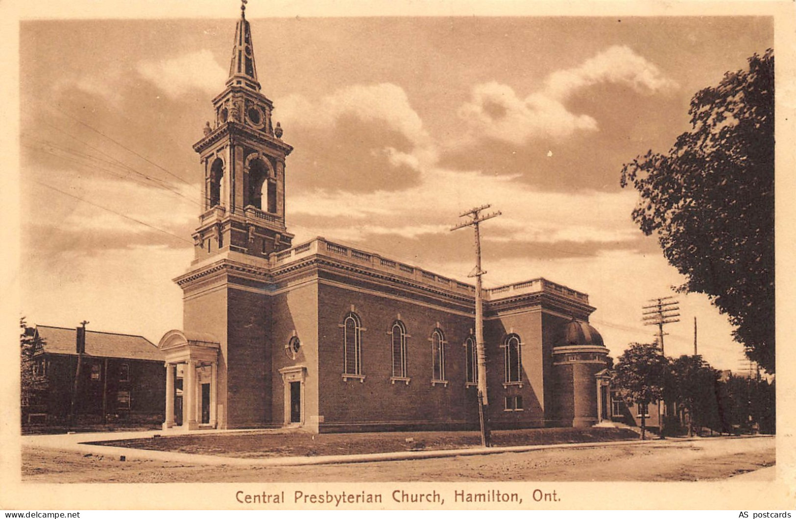 B649 Canada Central Presbyterian Hamilton Ontario vintage postcard
