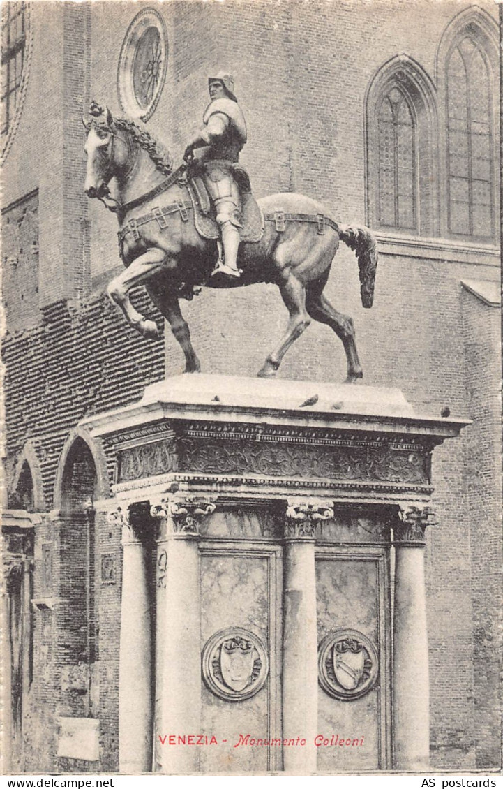 B653 Italy Venezia Venice Monumento Colleoni vintage postcard