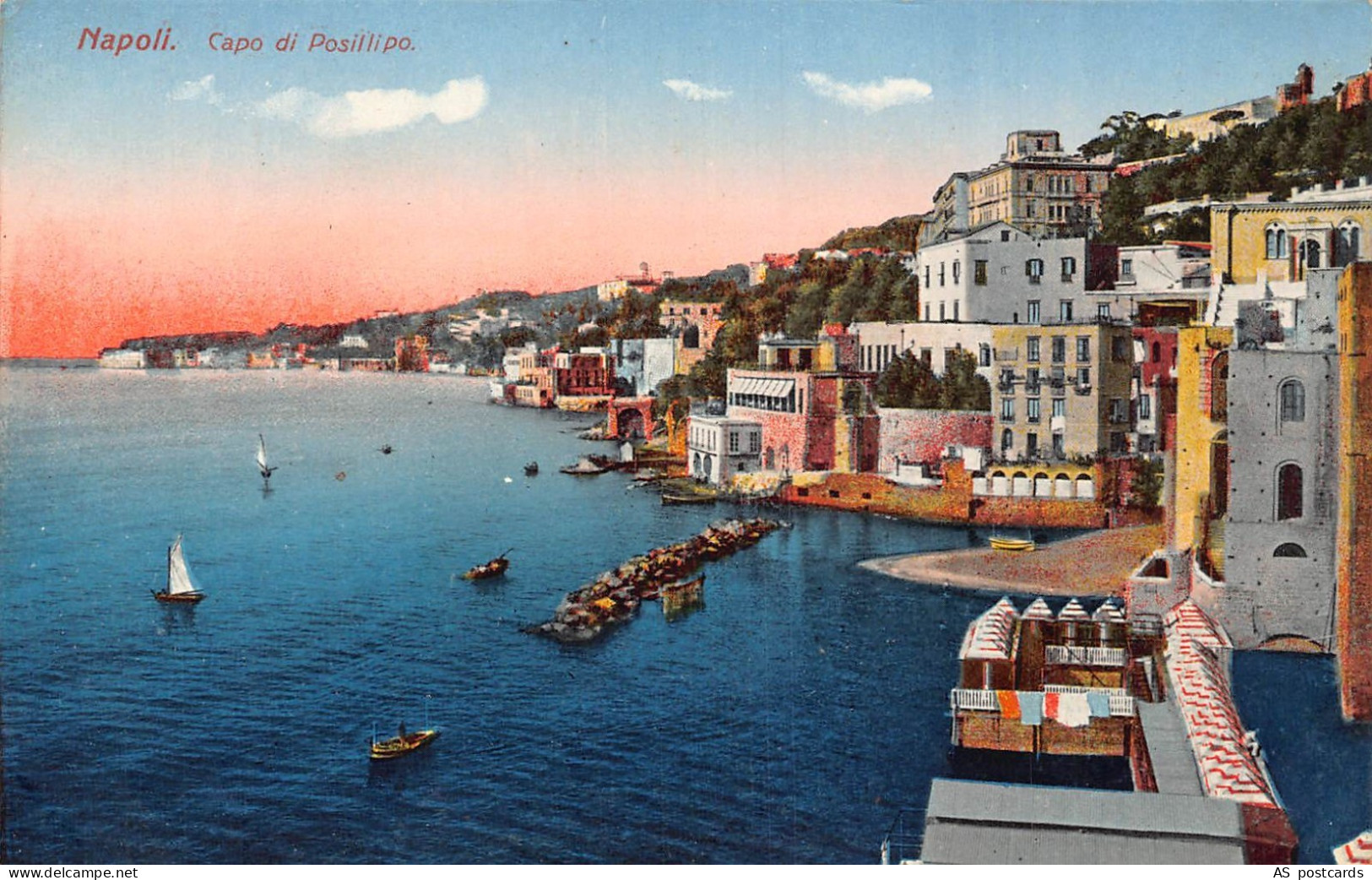 B657 Italy Naples Napoli Capo di Posillipo vintage postcard