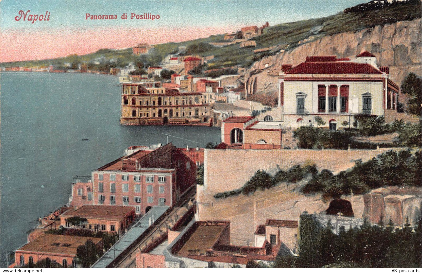 B657 Italy Naples Napoli Panorama di Posillipo vintage postcard